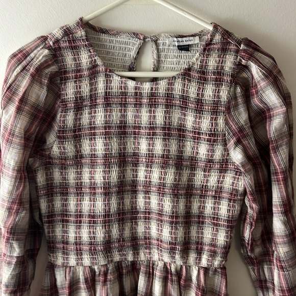 AE Long-Sleeve High Neck Plaid Mini Dress size XS - Picture 6 of 10